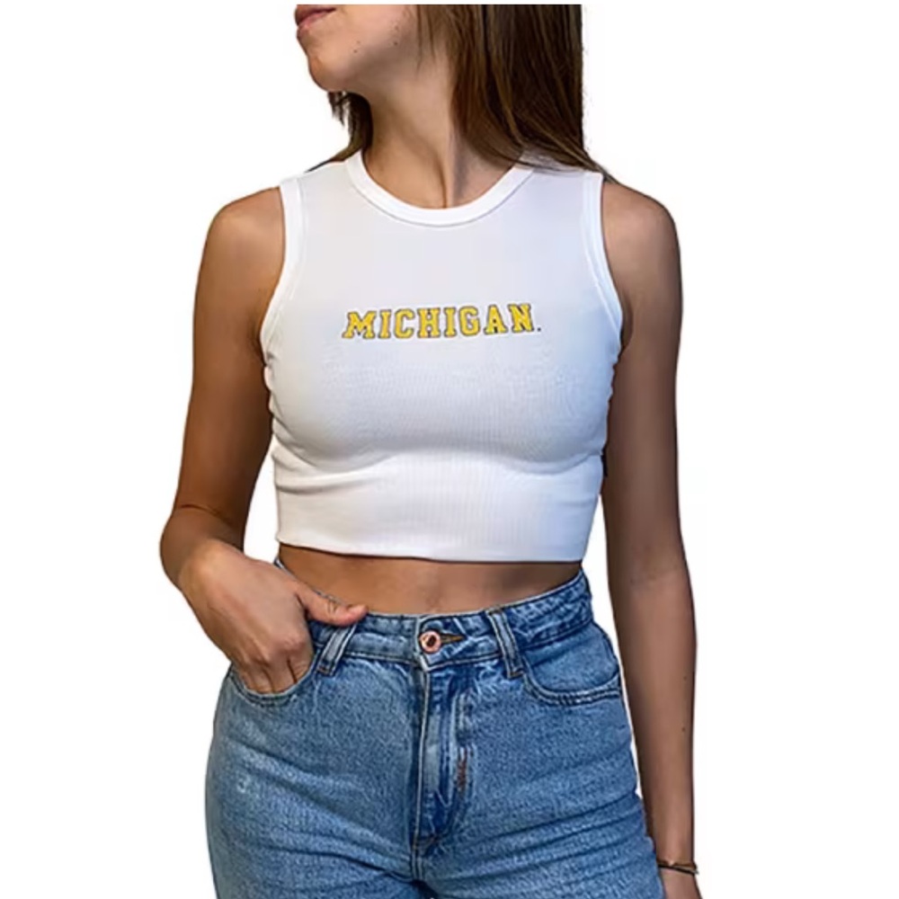 NWOT Cropped University of Michigan tank